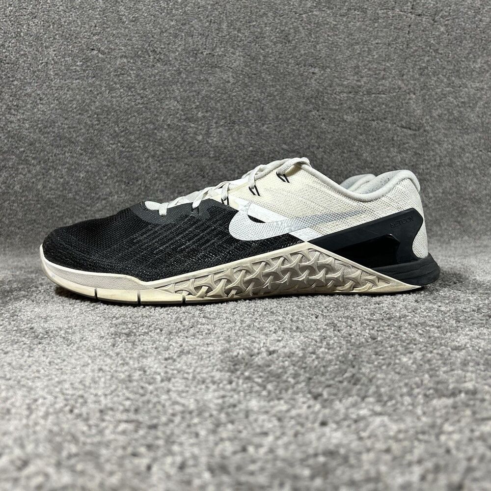 NIKE Metcon 3 852928-005 Men's Size 15 Black White Cross Training Shoes Used - Picture 7 of 14